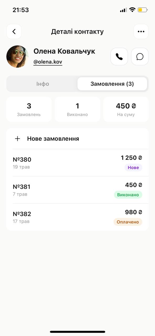 Картка клієнта